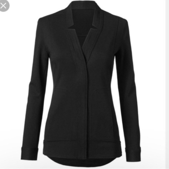 CAbi Black Cotton Jacket Front zip and pockets size Small - Picture 1 of 8